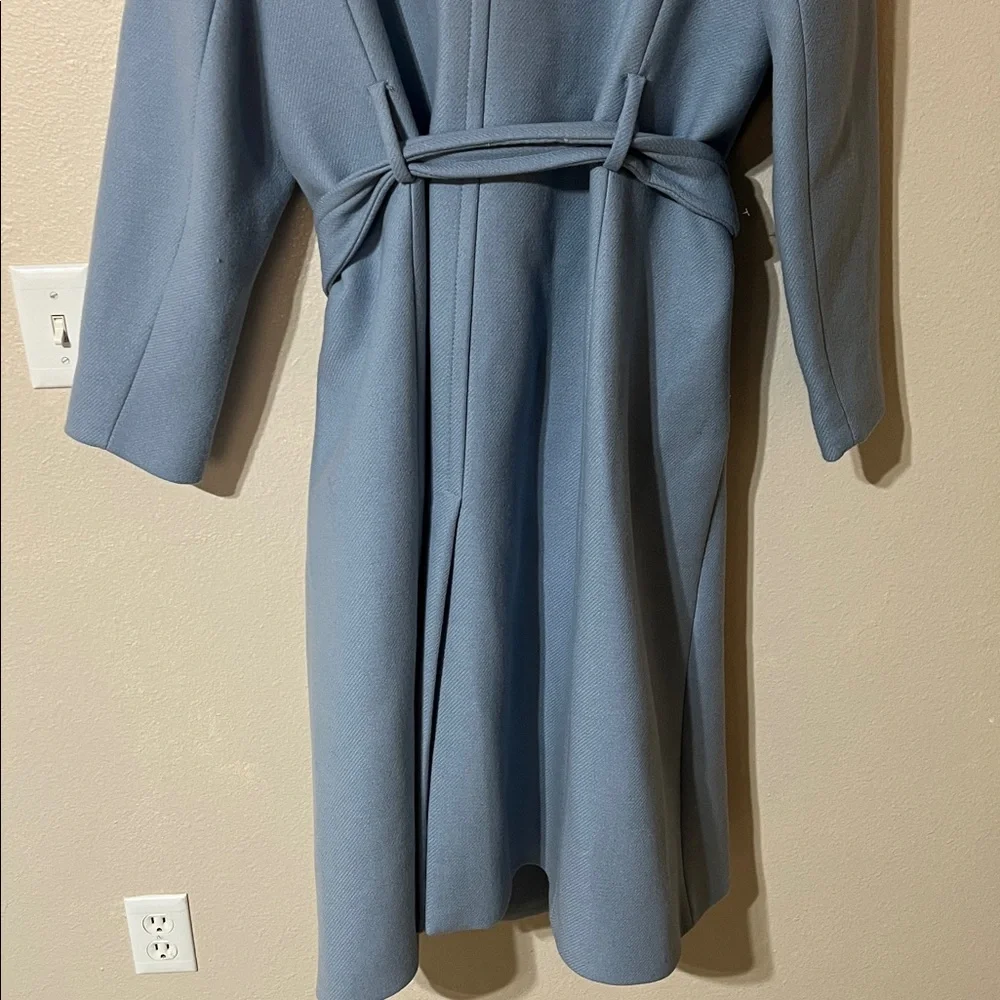Mango Blue Double-Breasted Coat - Picture 8 of 17